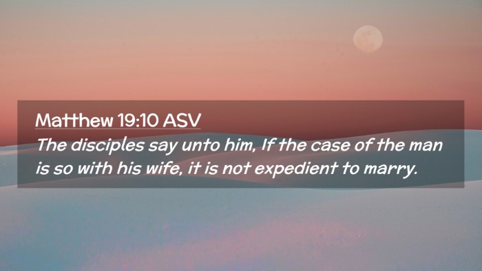 Picture 02 - Matthew 19:10 ASV Desktop Wallpaper - The disciples say unto him, If the case of the - Desktop Bible Verse Wallpaper