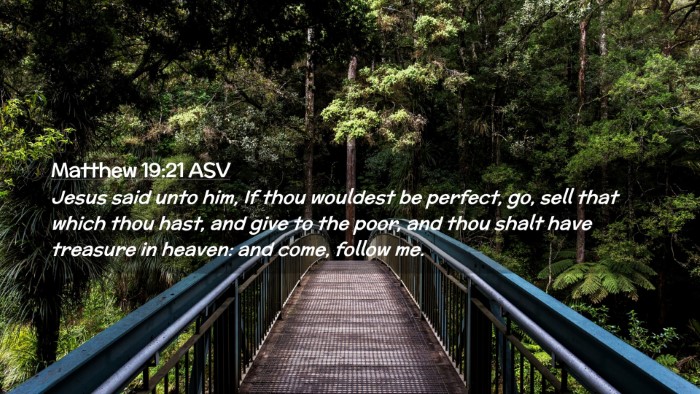 Picture 02 - Matthew 19:21 ASV Desktop Wallpaper - Jesus said unto him, If thou wouldest be perfect, - Desktop Bible Verse Wallpaper