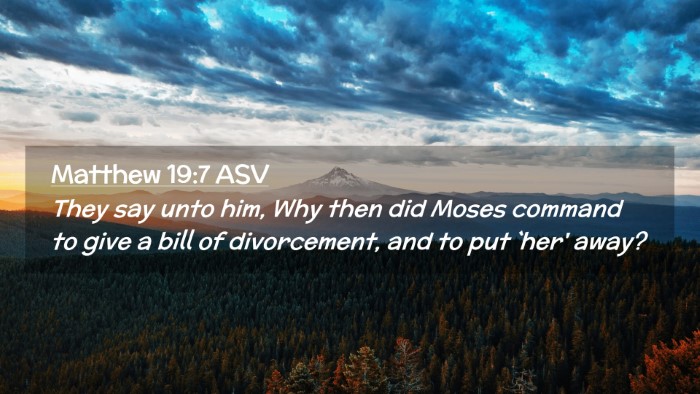 Picture 02 - Matthew 19:7 ASV Desktop Wallpaper - They say unto him, Why then did Moses command to - Desktop Bible Verse Wallpaper