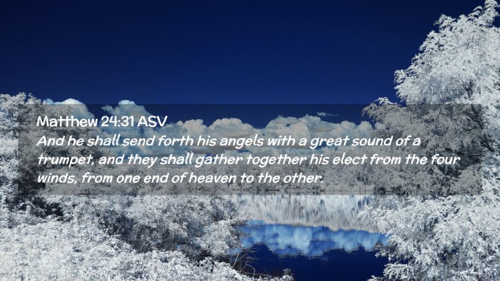 Picture 02 - Matthew 24:31 ASV Desktop Wallpaper - And he shall send forth his angels with a great - Desktop Bible Verse Wallpaper
