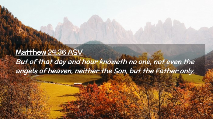 Picture 02 - Matthew 24:36 ASV Desktop Wallpaper - But of that day and hour knoweth no one, not even - Desktop Bible Verse Wallpaper