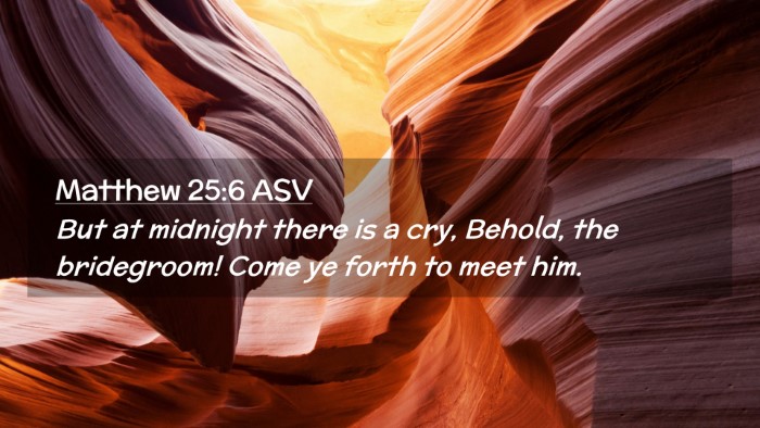 Picture 02 - Matthew 25:6 ASV Desktop Wallpaper - But at midnight there is a cry, Behold, the - Desktop Bible Verse Wallpaper