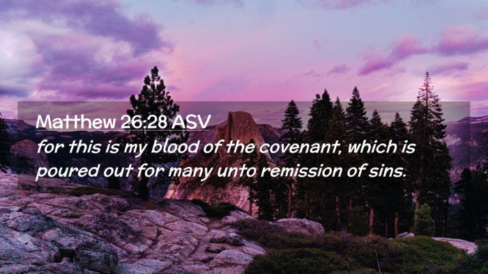 Picture 02 - Matthew 26:28 ASV Desktop Wallpaper - for this is my blood of the covenant, which is - Desktop Bible Verse Wallpaper