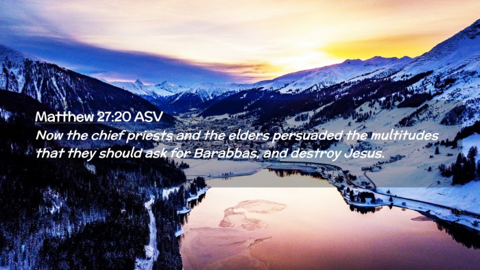 Picture 02 - Matthew 27:20 ASV Desktop Wallpaper - Now the chief priests and the elders persuaded - Desktop Bible Verse Wallpaper