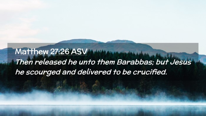 Picture 02 - Matthew 27:26 ASV Desktop Wallpaper - Then released he unto them Barabbas; but Jesus he - Desktop Bible Verse Wallpaper