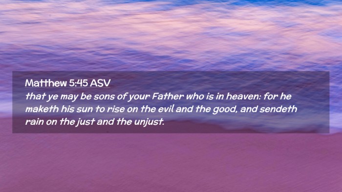 Picture 02 - Matthew 5:45 ASV Desktop Wallpaper - that ye may be sons of your Father who is in - Desktop Bible Verse Wallpaper