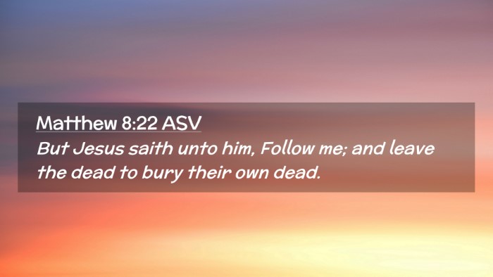 Picture 02 - Matthew 8:22 ASV Desktop Wallpaper - But Jesus saith unto him, Follow me; and leave - Desktop Bible Verse Wallpaper