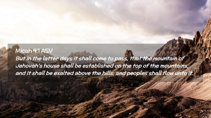 Picture 02 - Micah 4:1 ASV Desktop Wallpaper - But in the latter days it shall come to pass, - Desktop Bible Verse Wallpaper