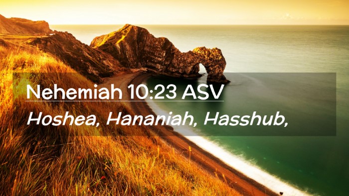 Picture 02 - Nehemiah 10:23 ASV Desktop Wallpaper - Hoshea, Hananiah, - Desktop Bible Verse Wallpaper