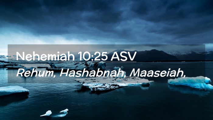 Picture 02 - Nehemiah 10:25 ASV Desktop Wallpaper - Rehum, Hashabnah, - Desktop Bible Verse Wallpaper