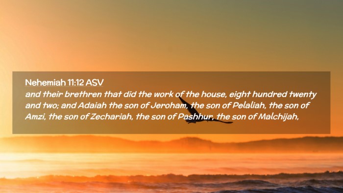 Picture 02 - Nehemiah 11:12 ASV Desktop Wallpaper - and their brethren that did the work of the - Desktop Bible Verse Wallpaper
