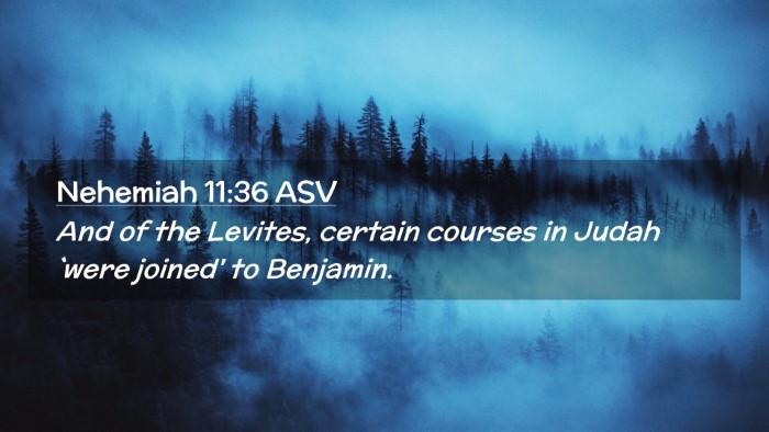 Picture 02 - Nehemiah 11:36 ASV Desktop Wallpaper - And of the Levites, certain courses in Judah - Desktop Bible Verse Wallpaper