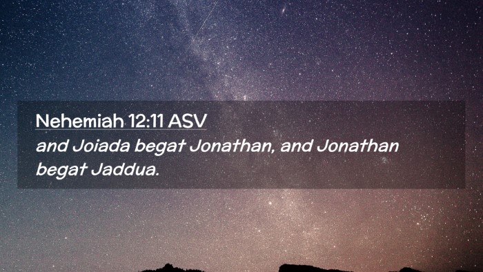 Picture 02 - Nehemiah 12:11 ASV Desktop Wallpaper - and Joiada begat Jonathan, and Jonathan begat - Desktop Bible Verse Wallpaper