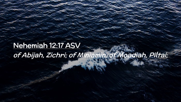 Picture 02 - Nehemiah 12:17 ASV Desktop Wallpaper - of Abijah, Zichri; of Miniamin, of Moadiah, - Desktop Bible Verse Wallpaper
