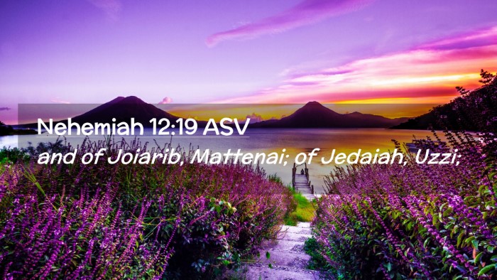 Picture 02 - Nehemiah 12:19 ASV Desktop Wallpaper - and of Joiarib, Mattenai; of Jedaiah, - Desktop Bible Verse Wallpaper