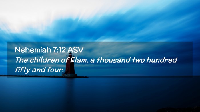 Picture 02 - Nehemiah 7:12 ASV Desktop Wallpaper - The children of Elam, a thousand two hundred - Desktop Bible Verse Wallpaper