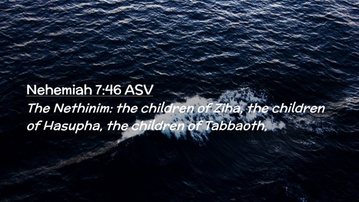 Picture 02 - Nehemiah 7:46 ASV Desktop Wallpaper - The Nethinim: the children of Ziha, the children - Desktop Bible Verse Wallpaper