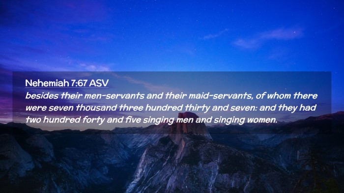 Picture 02 - Nehemiah 7:67 ASV Desktop Wallpaper - besides their men-servants and their - Desktop Bible Verse Wallpaper