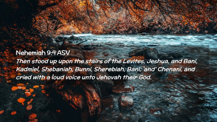 Picture 02 - Nehemiah 9:4 ASV Desktop Wallpaper - Then stood up upon the stairs of the Levites, - Desktop Bible Verse Wallpaper