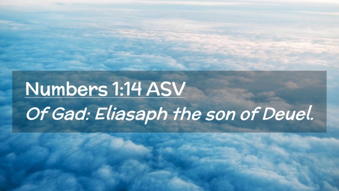 Picture 02 - Numbers 1:14 ASV Desktop Wallpaper - Of Gad: Eliasaph the son of - Desktop Bible Verse Wallpaper