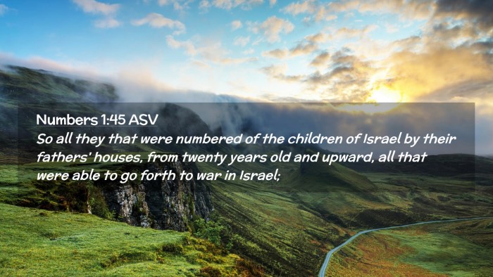 Picture 02 - Numbers 1:45 ASV Desktop Wallpaper - So all they that were numbered of the children of - Desktop Bible Verse Wallpaper