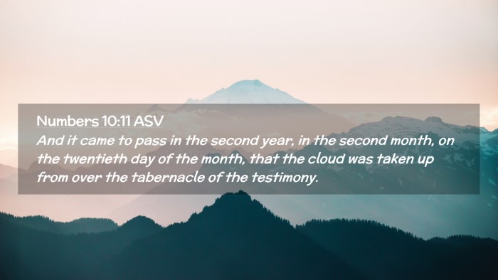 Picture 02 - Numbers 10:11 ASV Desktop Wallpaper - And it came to pass in the second year, in the - Desktop Bible Verse Wallpaper