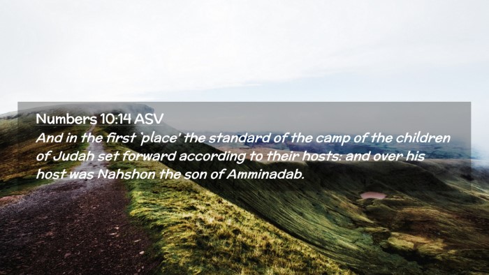 Picture 02 - Numbers 10:14 ASV Desktop Wallpaper - And in the first `place' the standard of the camp - Desktop Bible Verse Wallpaper