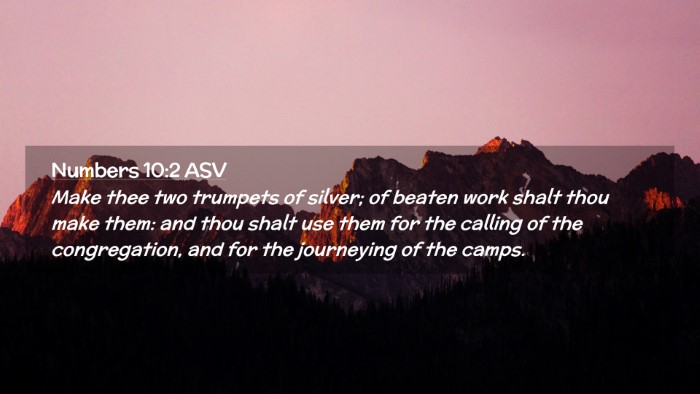 Picture 02 - Numbers 10:2 ASV Desktop Wallpaper - Make thee two trumpets of silver; of beaten work - Desktop Bible Verse Wallpaper