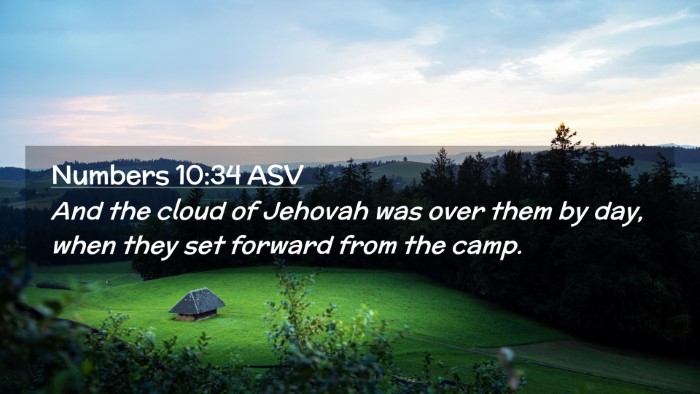 Picture 02 - Numbers 10:34 ASV Desktop Wallpaper - And the cloud of Jehovah was over them by day, - Desktop Bible Verse Wallpaper
