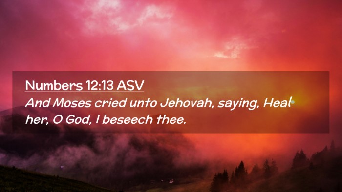 Picture 02 - Numbers 12:13 ASV Desktop Wallpaper - And Moses cried unto Jehovah, saying, Heal her, O - Desktop Bible Verse Wallpaper