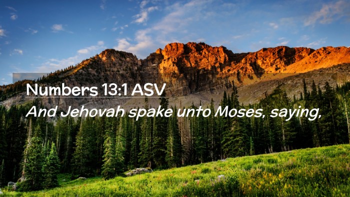 Picture 02 - Numbers 13:1 ASV Desktop Wallpaper - And Jehovah spake unto Moses, - Desktop Bible Verse Wallpaper