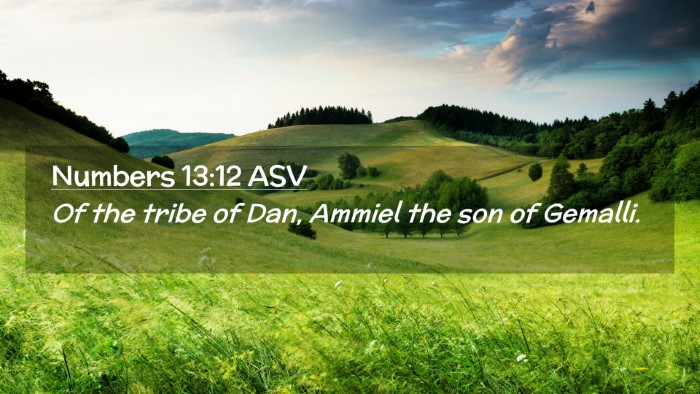 Picture 02 - Numbers 13:12 ASV Desktop Wallpaper - Of the tribe of Dan, Ammiel the son of - Desktop Bible Verse Wallpaper