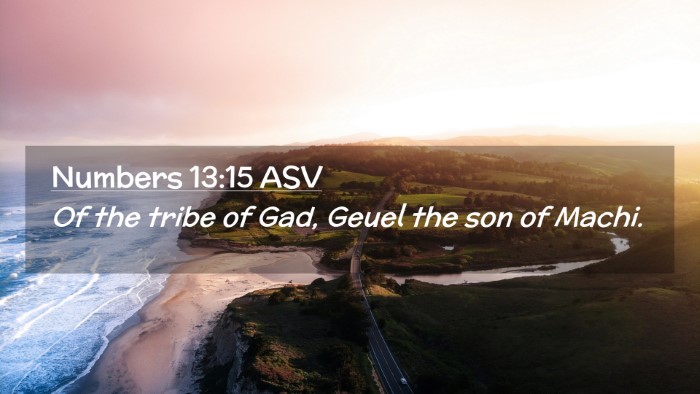 Picture 02 - Numbers 13:15 ASV Desktop Wallpaper - Of the tribe of Gad, Geuel the son of - Desktop Bible Verse Wallpaper