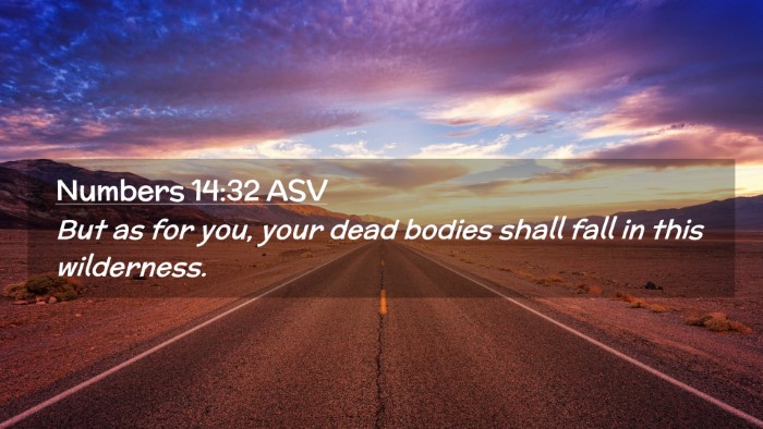 Picture 02 - Numbers 14:32 ASV Desktop Wallpaper - But as for you, your dead bodies shall fall in - Desktop Bible Verse Wallpaper