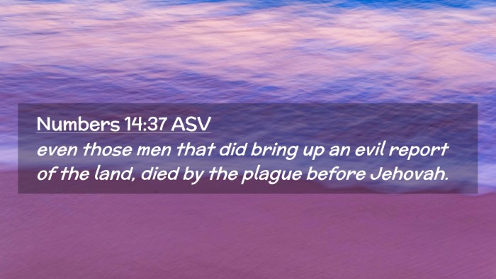 Picture 02 - Numbers 14:37 ASV Desktop Wallpaper - even those men that did bring up an evil report - Desktop Bible Verse Wallpaper