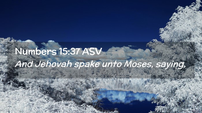 Picture 02 - Numbers 15:37 ASV Desktop Wallpaper - And Jehovah spake unto Moses, - Desktop Bible Verse Wallpaper