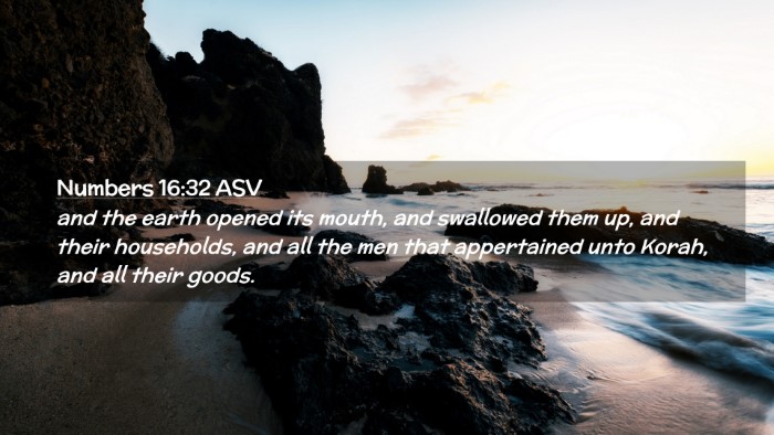 Picture 02 - Numbers 16:32 ASV Desktop Wallpaper - and the earth opened its mouth, and swallowed - Desktop Bible Verse Wallpaper