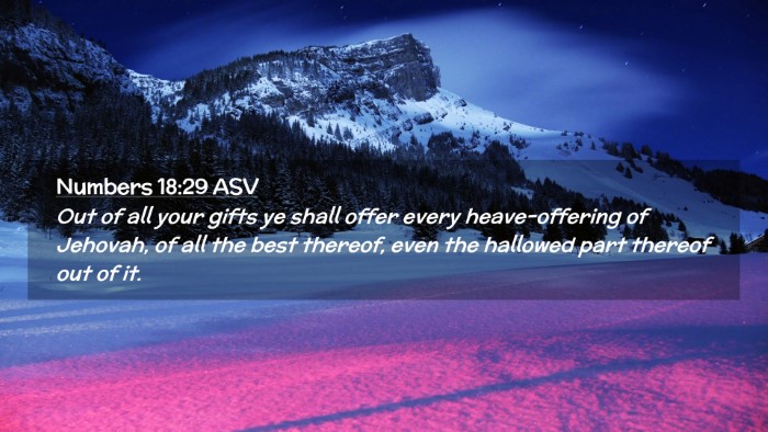 Picture 02 - Numbers 18:29 ASV Desktop Wallpaper - Out of all your gifts ye shall offer every - Desktop Bible Verse Wallpaper