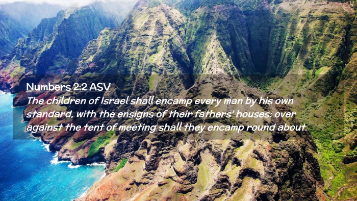 Picture 02 - Numbers 2:2 ASV Desktop Wallpaper - The children of Israel shall encamp every man by - Desktop Bible Verse Wallpaper