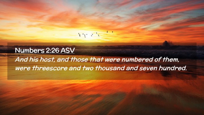 Picture 02 - Numbers 2:26 ASV Desktop Wallpaper - And his host, and those that were numbered of - Desktop Bible Verse Wallpaper