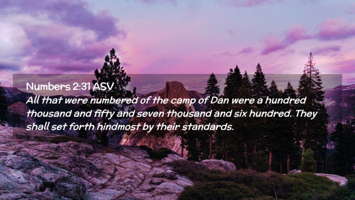 Picture 02 - Numbers 2:31 ASV Desktop Wallpaper - All that were numbered of the camp of Dan were a - Desktop Bible Verse Wallpaper