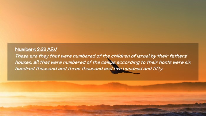Picture 02 - Numbers 2:32 ASV Desktop Wallpaper - These are they that were numbered of the children - Desktop Bible Verse Wallpaper