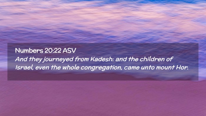 Picture 02 - Numbers 20:22 ASV Desktop Wallpaper - And they journeyed from Kadesh: and the children - Desktop Bible Verse Wallpaper