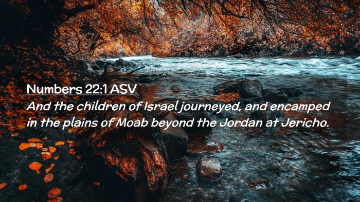 Picture 02 - Numbers 22:1 ASV Desktop Wallpaper - And the children of Israel journeyed, and - Desktop Bible Verse Wallpaper