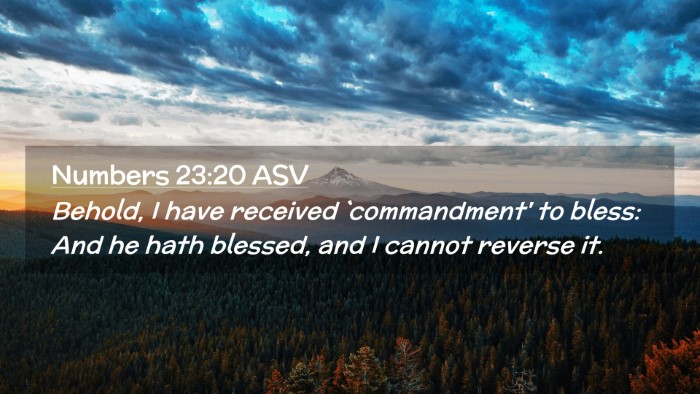 Picture 02 - Numbers 23:20 ASV Desktop Wallpaper - Behold, I have received `commandment' to bless: - Desktop Bible Verse Wallpaper