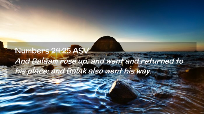 Picture 02 - Numbers 24:25 ASV Desktop Wallpaper - And Balaam rose up, and went and returned to his - Desktop Bible Verse Wallpaper