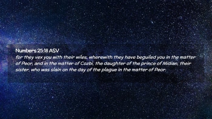 Picture 02 - Numbers 25:18 ASV Desktop Wallpaper - for they vex you with their wiles, wherewith they - Desktop Bible Verse Wallpaper