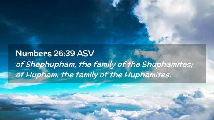 Picture 02 - Numbers 26:39 ASV Desktop Wallpaper - of Shephupham, the family of the Shuphamites; of - Desktop Bible Verse Wallpaper