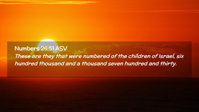 Picture 02 - Numbers 26:51 ASV Desktop Wallpaper - These are they that were numbered of the children - Desktop Bible Verse Wallpaper