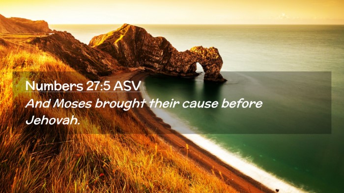 Picture 02 - Numbers 27:5 ASV Desktop Wallpaper - And Moses brought their cause before - Desktop Bible Verse Wallpaper